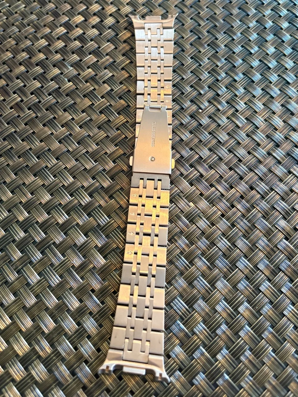 Watch Band- Stainless Steel Rose gold watch band. I am not sure on the size